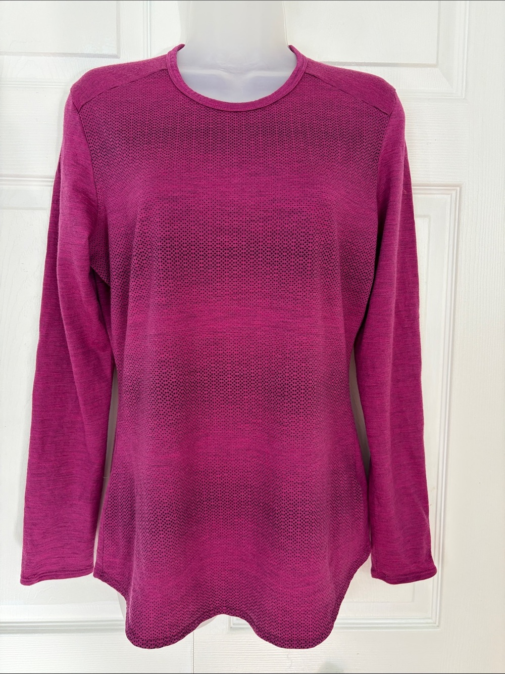 Seg'ments Segments 100% Merino Wool Womens Long Sleeve Base Layer Top Pink M